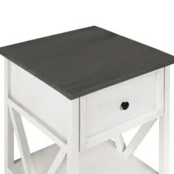 Accent & End Tables-Kirkland's Home Gray And Wash Reclaimed Wood Accent Table White