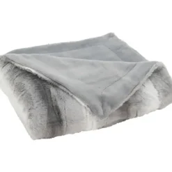 Blankets & Throws-Kirkland's Home Gray And White Animal Print Faux Fur Throw Gray/White