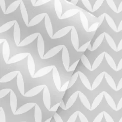 Bed Sheets-Kirkland's Home Gray And White Chevron 3-Pc. Twin Sheet Set Gray/White