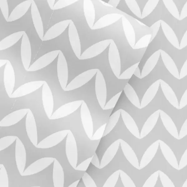 Bed Sheets-Kirkland's Home Gray And White Chevron 3-Pc. Twin Sheet Set Gray/White
