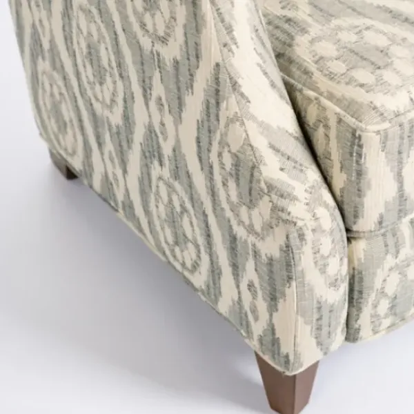 Accent Chairs-Kirkland's Home Gray And White Damask Upholstered Recliner Gray/White