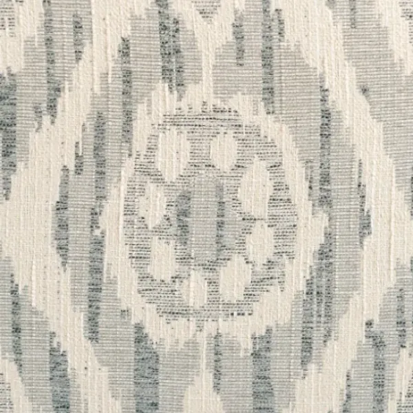 Accent Chairs-Kirkland's Home Gray And White Damask Upholstered Recliner Gray/White