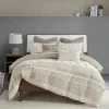 Duvets-Kirkland's Home Gray And White 3-Pc. California King Duvet Set Gray/White