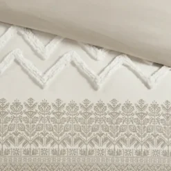 Duvets-Kirkland's Home Gray And White 3-Pc. California King Duvet Set Gray/White
