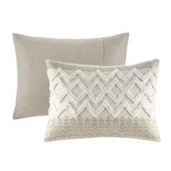Duvets-Kirkland's Home Gray And White 3-Pc. California King Duvet Set Gray/White
