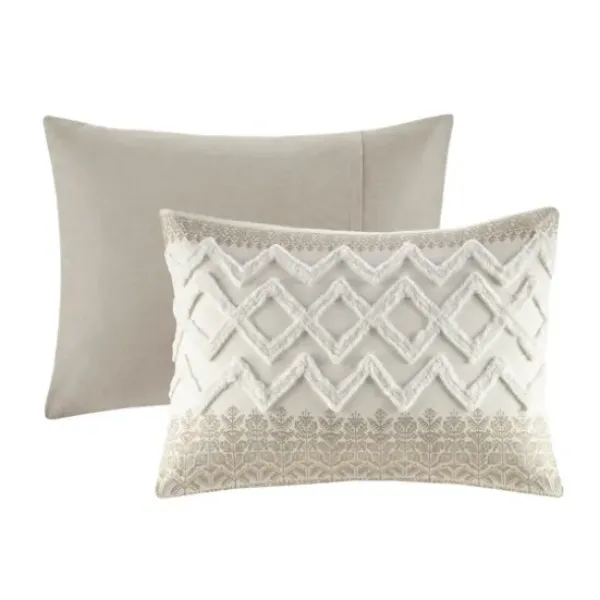 Duvets-Kirkland's Home Gray And White 3-Pc. California King Duvet Set Gray/White