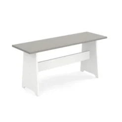 Dining Sets-Kirkland's Home Gray And White 3-Pc. Dining Nook Set