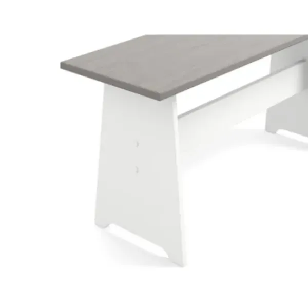 Dining Sets-Kirkland's Home Gray And White 3-Pc. Dining Nook Set