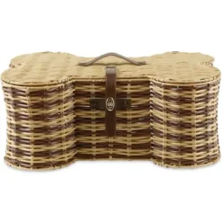 Baskets & Boxes-Kirkland's Home Gray And White Tuft Peaks Storage Basket White/Gray