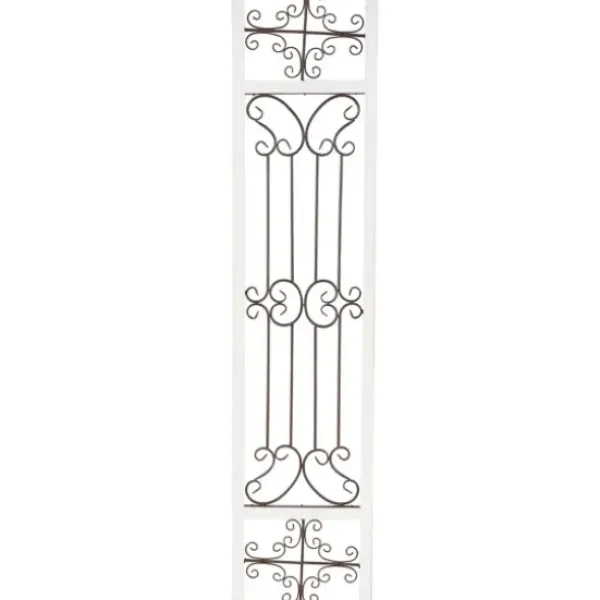 Wall Plaques-Kirkland's Home Gray Angelic Scrollwork Panel Wall Plaque Gray/Tan