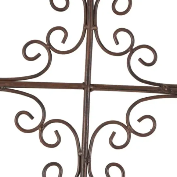 Wall Plaques-Kirkland's Home Gray Angelic Scrollwork Panel Wall Plaque Gray/Tan