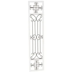 Wall Plaques-Kirkland's Home Gray Angelic Scrollwork Panel Wall Plaque Gray/Tan