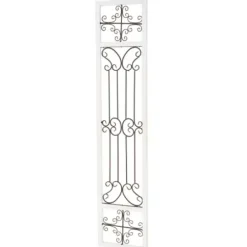 Wall Plaques-Kirkland's Home Gray Angelic Scrollwork Panel Wall Plaque Gray/Tan