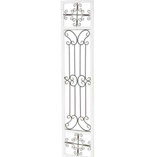 Wall Plaques-Kirkland's Home Gray Angelic Scrollwork Panel Wall Plaque Gray/Tan
