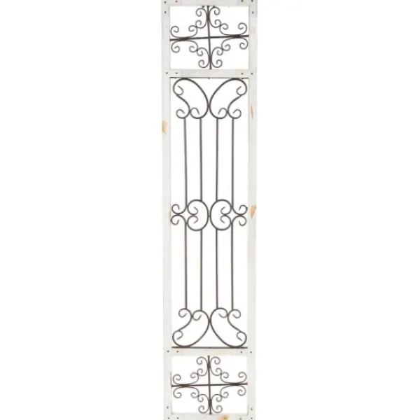 Wall Plaques-Kirkland's Home Gray Angelic Scrollwork Panel Wall Plaque Gray/Tan