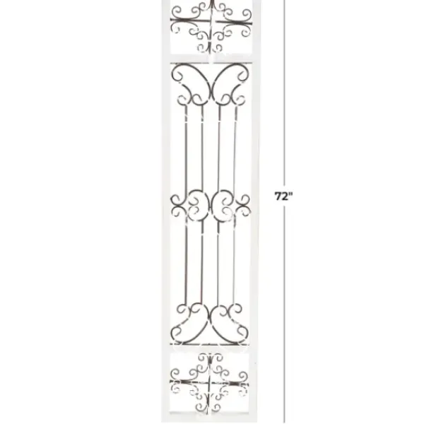 Wall Plaques-Kirkland's Home Gray Angelic Scrollwork Panel Wall Plaque Gray/Tan