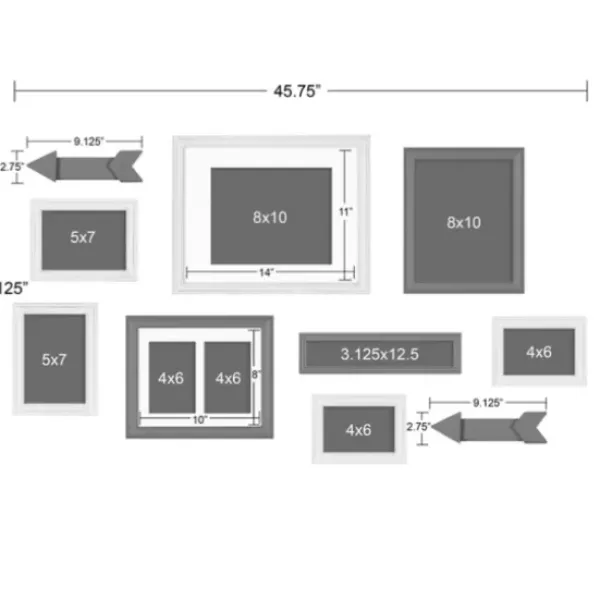 Gallery Wall Frames-Kirkland's Home Gray Arrow 10-Pc. Gallery Wall Picture Frame Set