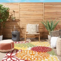 Outdoor Rugs-Kirkland's Home Gray Auckland Trellis Outdoor Area Rug, 5X7 Gray/Blue