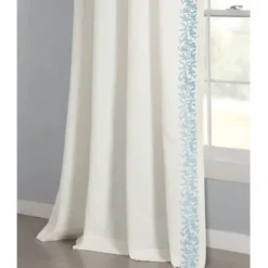 Curtains & Drapes-Kirkland's Home Gray Bella Curtain Panel Set, 84 In. Gray/White