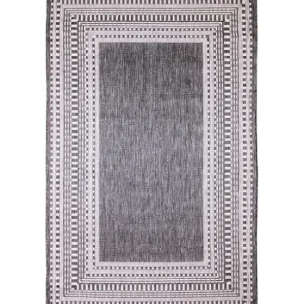 Outdoor Rugs-Kirkland's Home Gray Botanical Shells Outdoor Area Rug, 5X7 Gray/White/Yellow