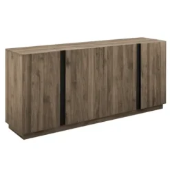 Cabinets & Sideboards-Kirkland's Home Gray Brown Modern 2-Door Sideboard Gray/Brown