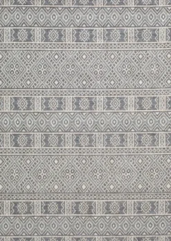 Outdoor Rugs-Kirkland's Home Gray Buffalo Check Outdoor Area Rug, 4X6 Gray/White