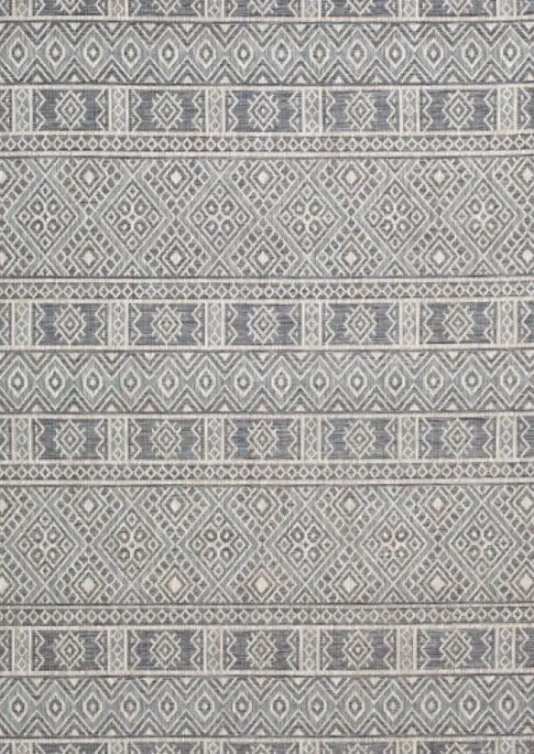 Outdoor Rugs-Kirkland's Home Gray Buffalo Check Outdoor Area Rug, 4X6 Gray/White