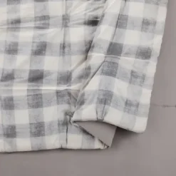 Comforters-Kirkland's Home Gray Buffalo Check 5-Pc. King Comforter Set Gray/White