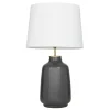 Table Lamps-Kirkland's Home Gray Ceramic Base Gold Accent Table Lamp White