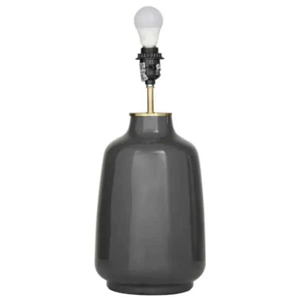 Table Lamps-Kirkland's Home Gray Ceramic Base Gold Accent Table Lamp White