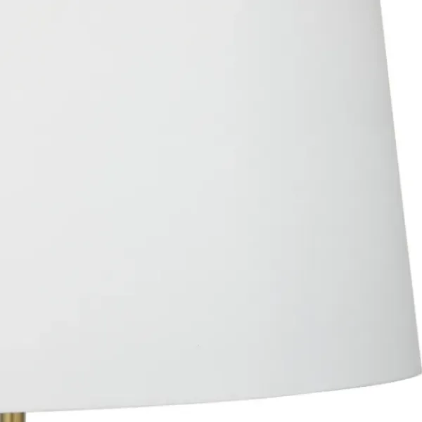 Table Lamps-Kirkland's Home Gray Ceramic Base Gold Accent Table Lamp White