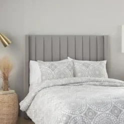 Comforters-Kirkland's Home Gray Cloud Floral King 3-Pc. Comforter Set Gray/White
