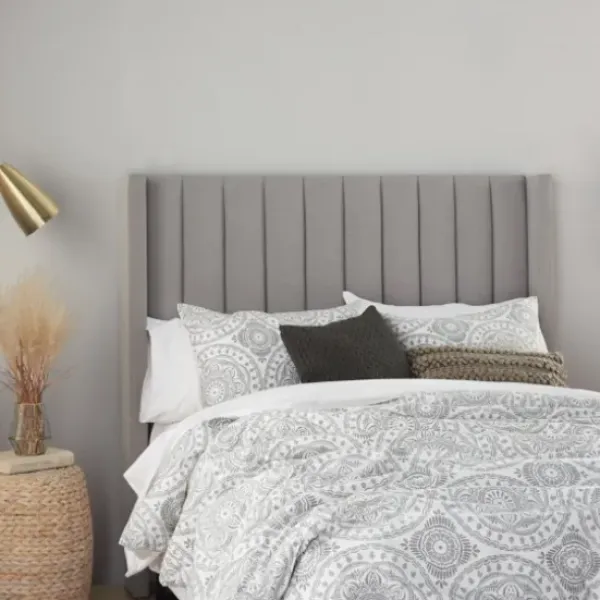 Comforters-Kirkland's Home Gray Cloud Floral King 3-Pc. Comforter Set Gray/White
