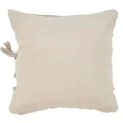 Pillows-Kirkland's Home Gray Comfort Fringe Pillow Gray/Ivory