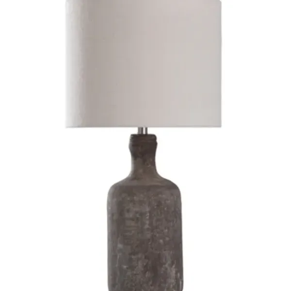 Table Lamps-Kirkland's Home Gray Concrete Jug Table Lamp Ivory