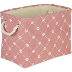 Baskets & Boxes-Kirkland's Home Gray Dog Show Rectangular Storage Bin, 18 In. Gray/White