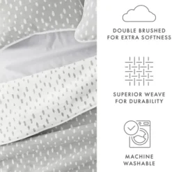 Quilts-Kirkland's Home Gray Dotted Reversible 2-Pc. Twin Quilt Set Gray/White