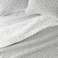 Quilts-Kirkland's Home Gray Dotted Reversible 3-Pc. King Quilt Set Gray/White