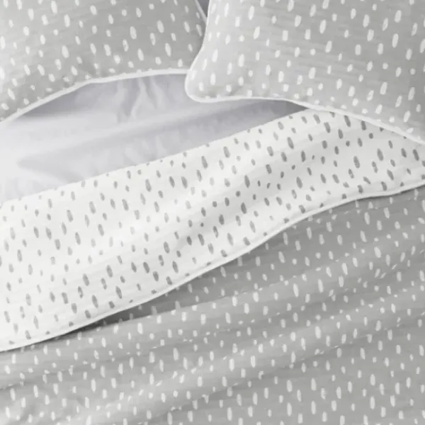 Quilts-Kirkland's Home Gray Dotted Reversible 3-Pc. King Quilt Set Gray/White