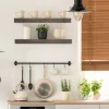 Shelves-Kirkland's Home Gray Floating Rustic Wooden Wall Shelf, 3 Ft.