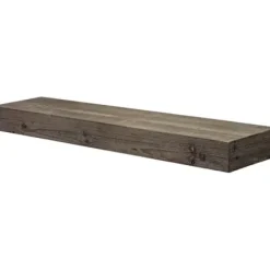 Shelves-Kirkland's Home Gray Floating Rustic Wooden Wall Shelf, 3 Ft.