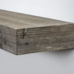 Shelves-Kirkland's Home Gray Floating Rustic Wooden Wall Shelf, 3 Ft.