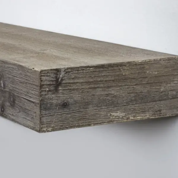 Shelves-Kirkland's Home Gray Floating Rustic Wooden Wall Shelf, 3 Ft.