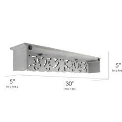 Shelves-Kirkland's Home Gray Floral Carved Wall Shelf