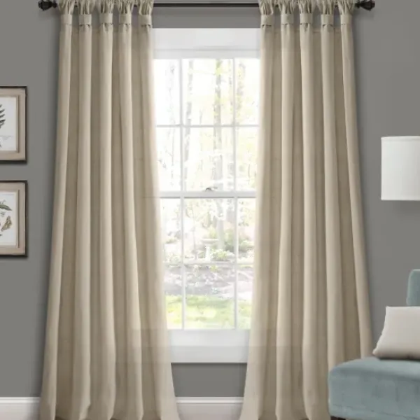 Curtains & Drapes-Kirkland's Home Gray Floral 2-Pc. Curtain Panel Set, 84 In. Gray/White