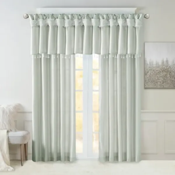 Curtains & Drapes-Kirkland's Home Gray Floral 2-Pc. Curtain Panel Set, 96 In. Gray/White