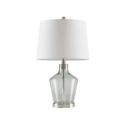 Table Lamps-Kirkland's Home Gray Glass Bold Table Lamps, Set Of 2 White