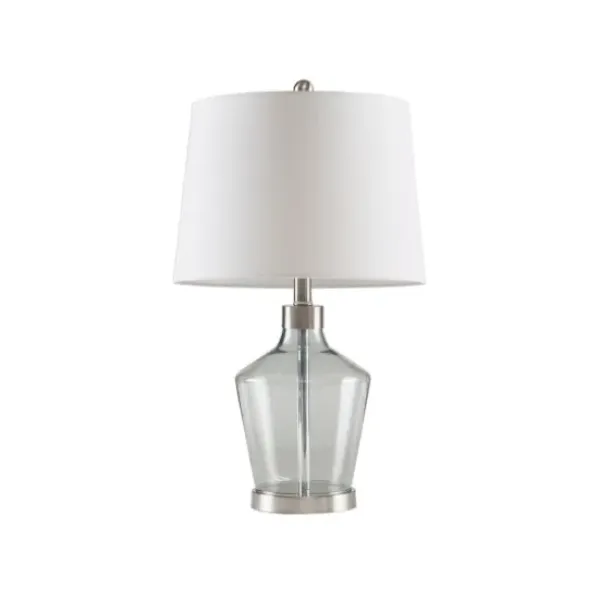 Table Lamps-Kirkland's Home Gray Glass Bold Table Lamps, Set Of 2 White