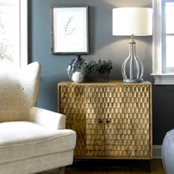 Table Lamps-Kirkland's Home Gray Iron And Rattan Beaded Table Lamp White