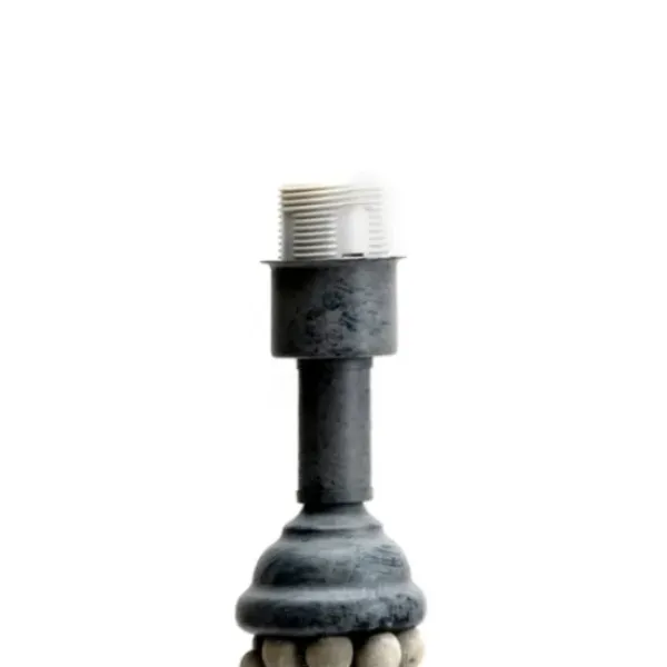 Table Lamps-Kirkland's Home Gray Iron And Rattan Beaded Table Lamp White